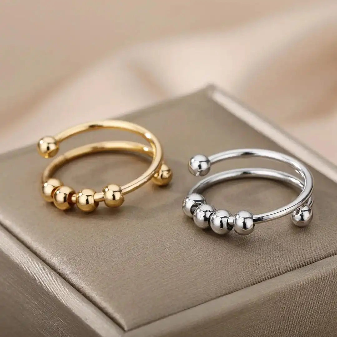 Anillo Antiestrés con Bolitas