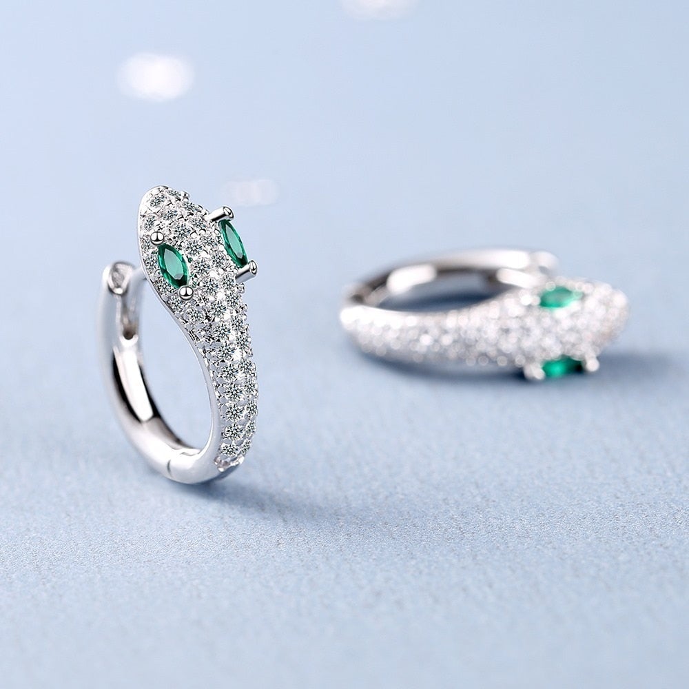 Pendientes Serpiente de Plata Plata