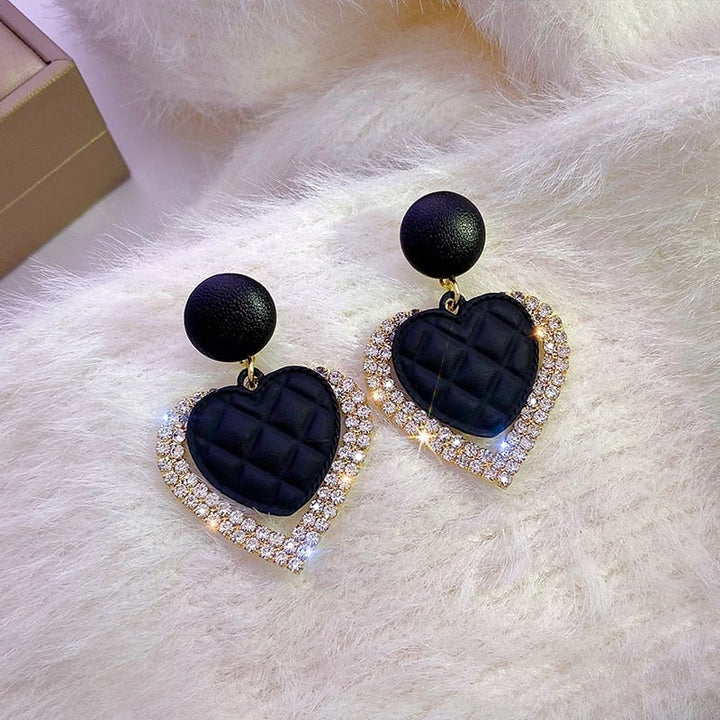 Pendientes Corazón Negro