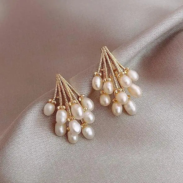Pendientes Racimo de Perlas