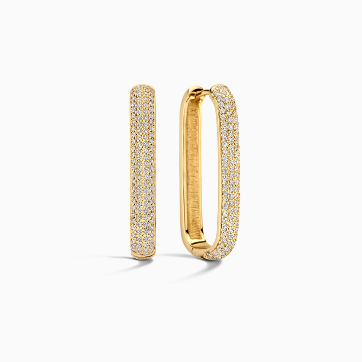 Aros Rectangulares Dorados