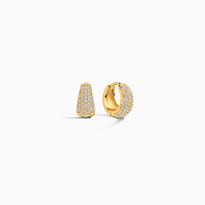 Aros Huggie Pavé Pequeños