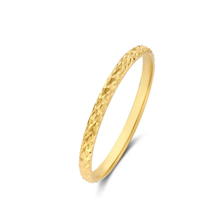 Anillo Fino Cruzado Dorado