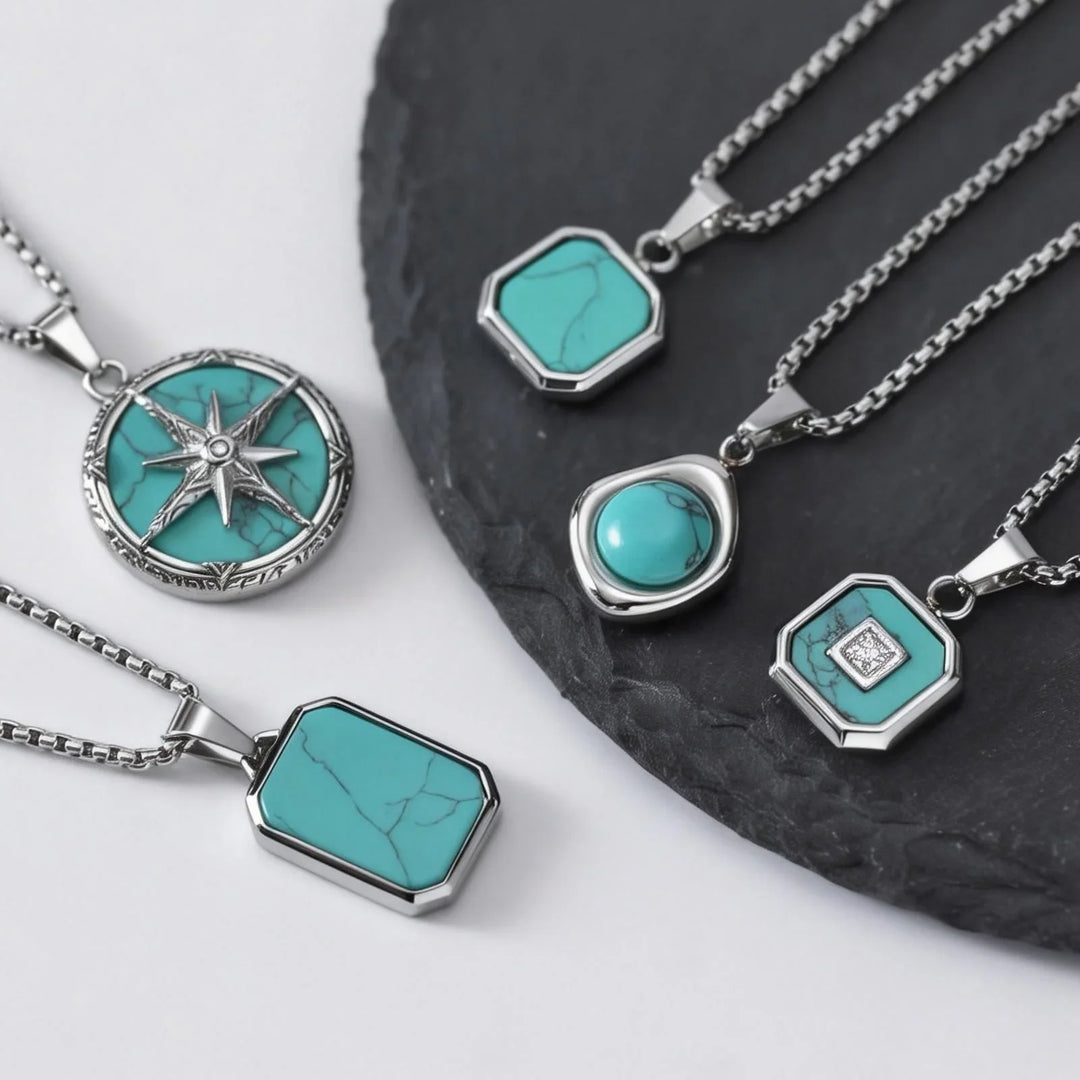 Conjunto Colgantes Turquesa