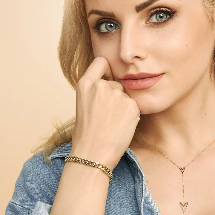 Pulsera Cubana Vintage Dorada