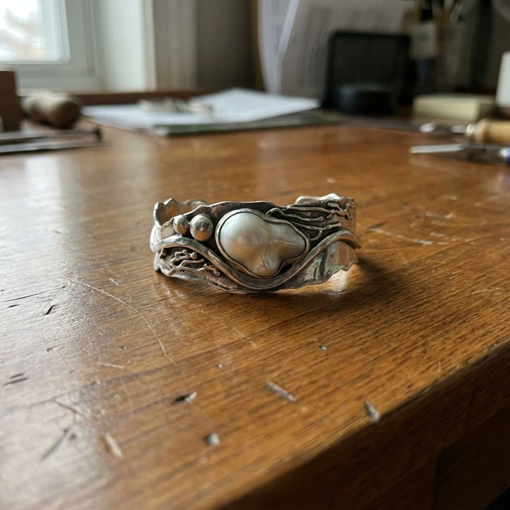 Anillo Ondas Plateado