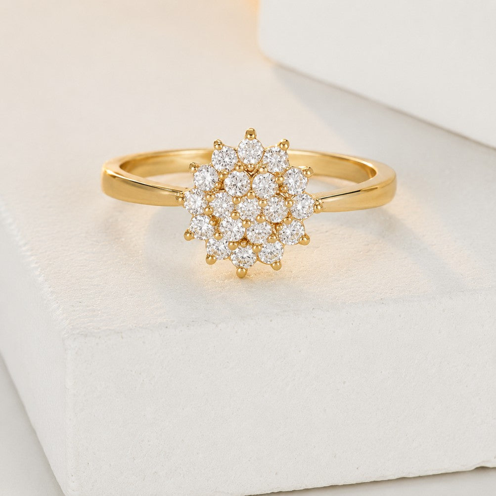 Anillo Floral Circonitas Elegante