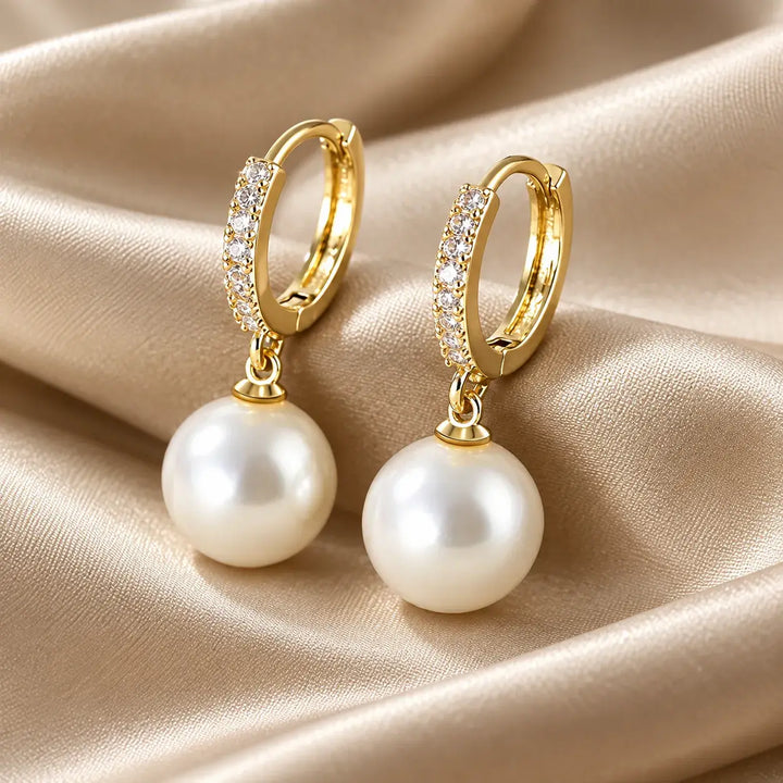 Pendientes de Perla Moderna en Gota