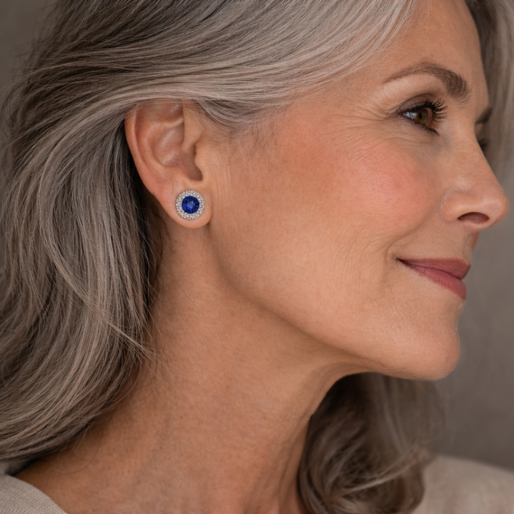 Pendientes Azul Zafiro Elegantes