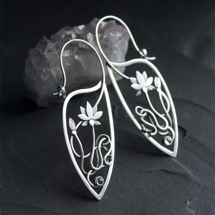 Pendientes Flor de Loto en Plata