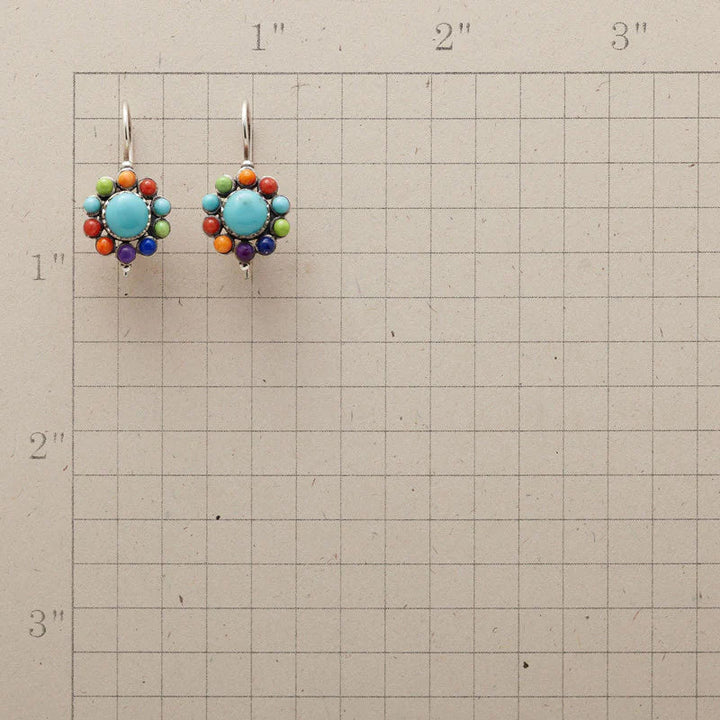 Pendientes Multicolor con Turquesa