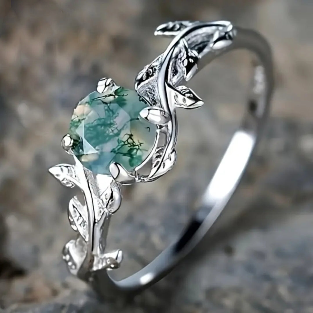 Anillo Vintage de Piedra Verde