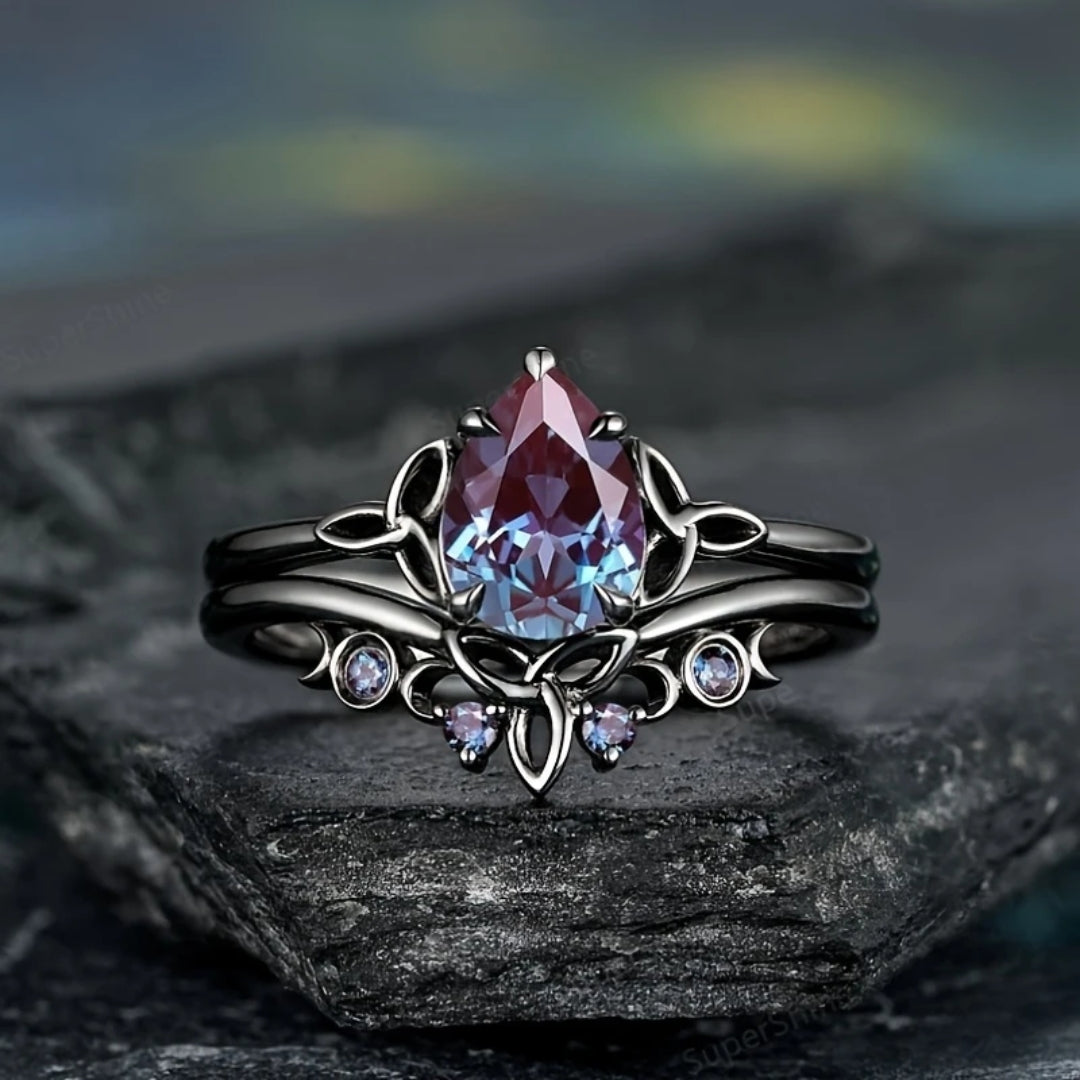 Anillo Capas Piedra Morada