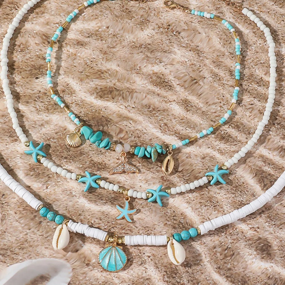 Collar Boho en Capas con Concha Océano