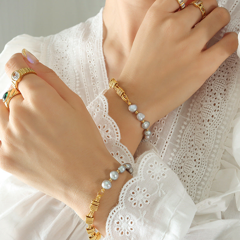 Pulsera de perlas de Oro Regalia
