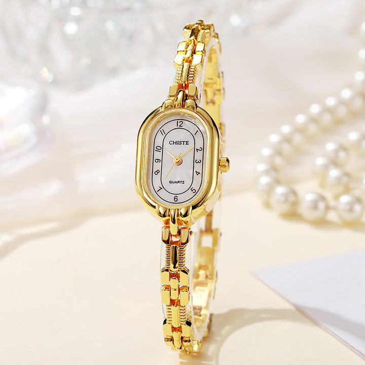 Reloj Rectangular Dorado