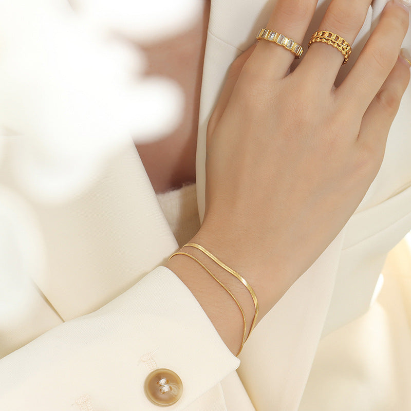 Pulsera de Oro de doble capa