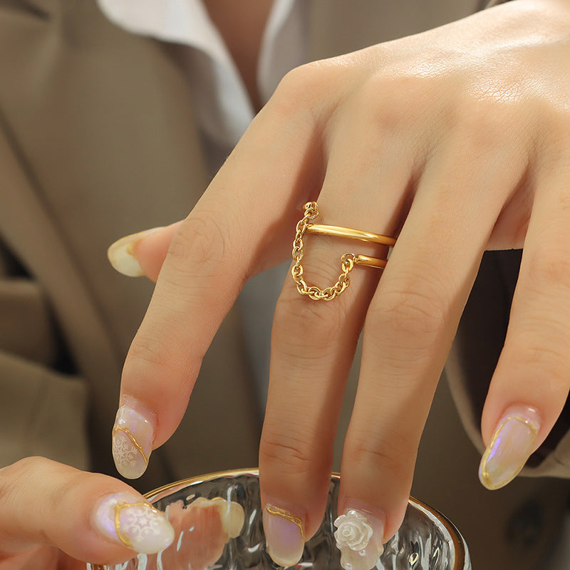 Anillo de Oro Magnifique de cadena
