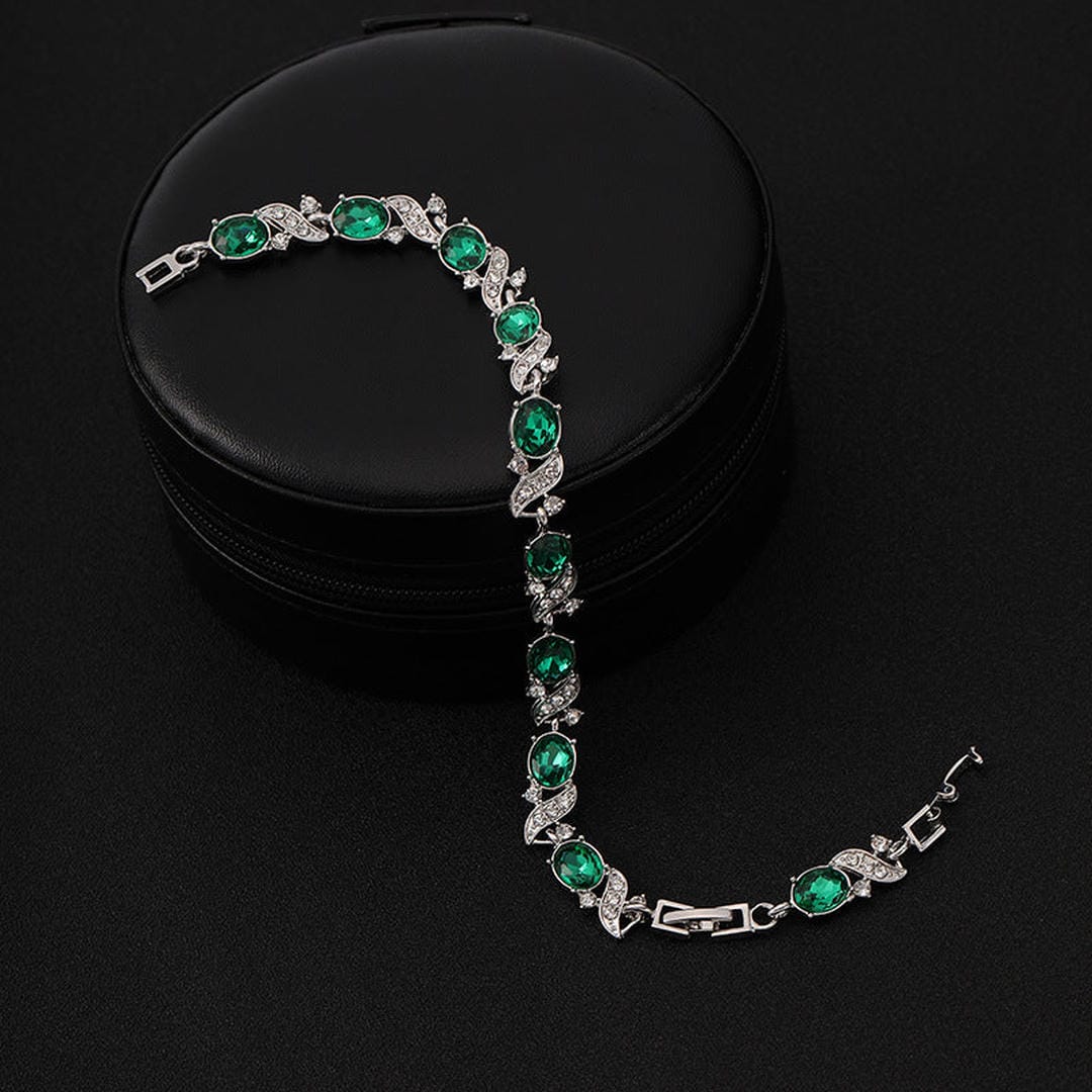 Pulsera Piedras Verdes Elegante