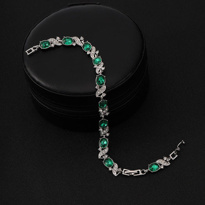 Pulsera Piedras Verdes Elegante
