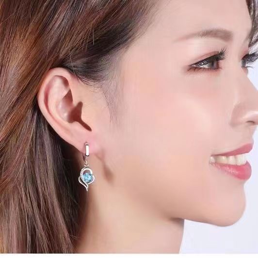Pendientes colgantes corazón Eclipse Oro blanco