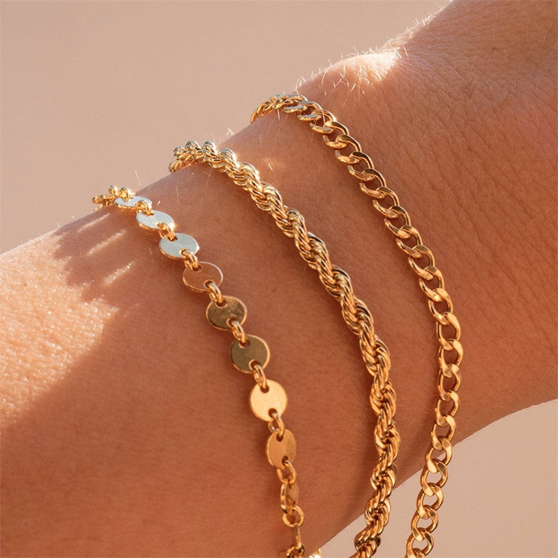 Pulsera de cadena trenzada Olivia
