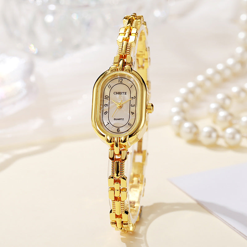 Reloj Rectangular Dorado