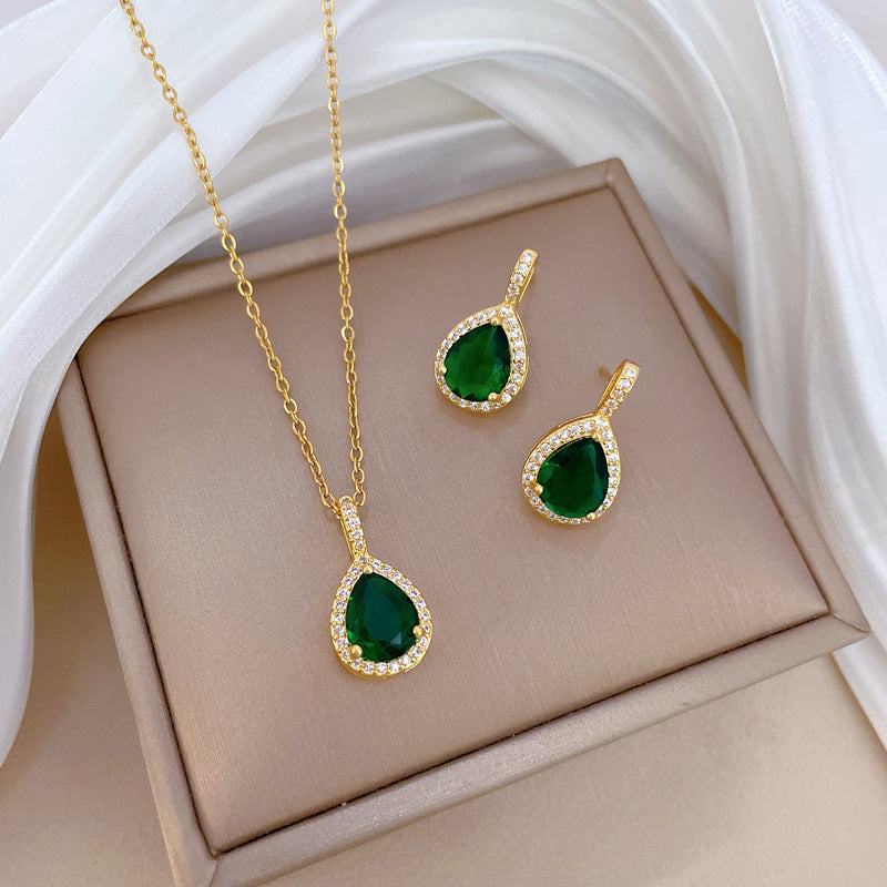 Conjunto Joyería Esmeralda Aurora