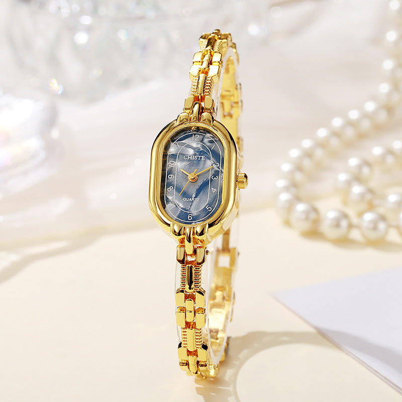 Reloj Rectangular Dorado