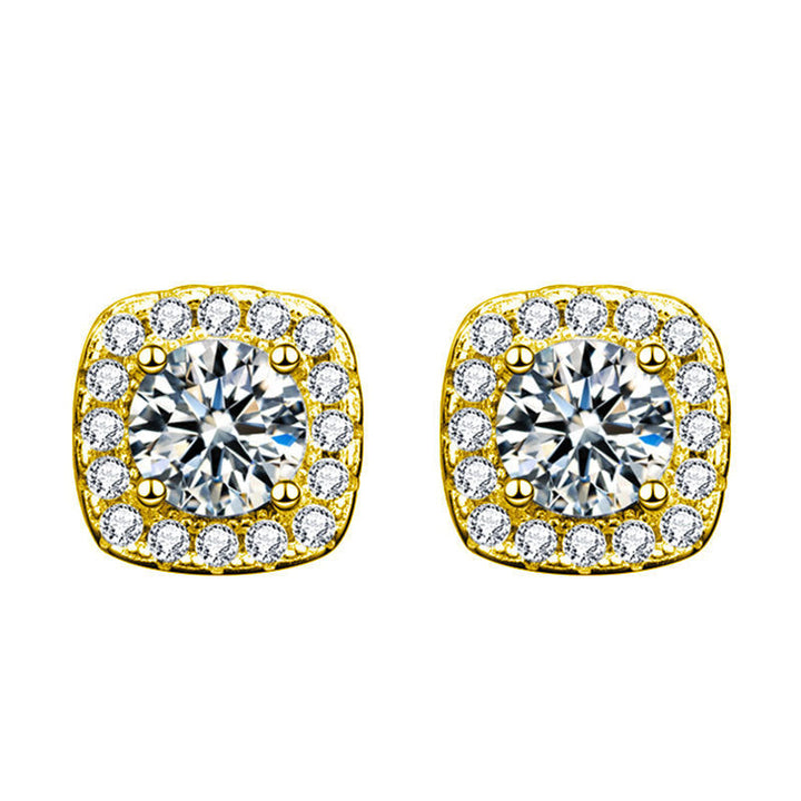 Pendientes Cuadrados con Halo