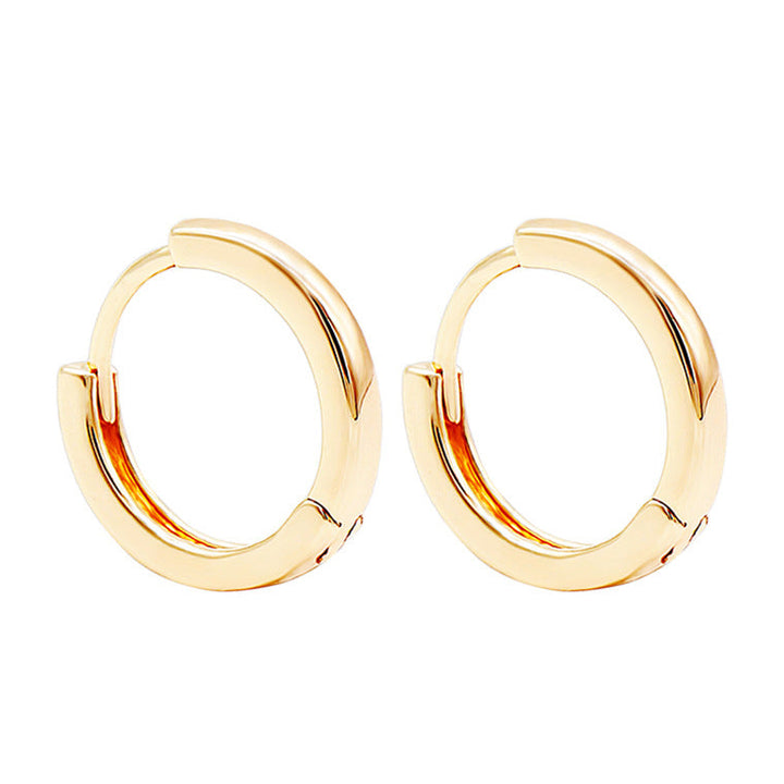 Pendientes de aro abrazador de Oro