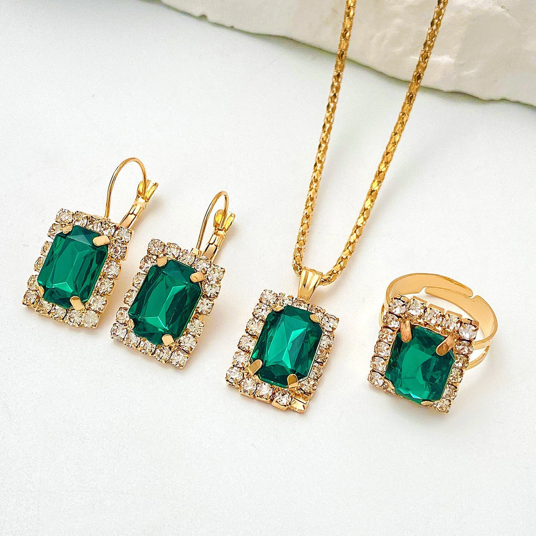 Set de joyas Sylvara Greenveil Oro