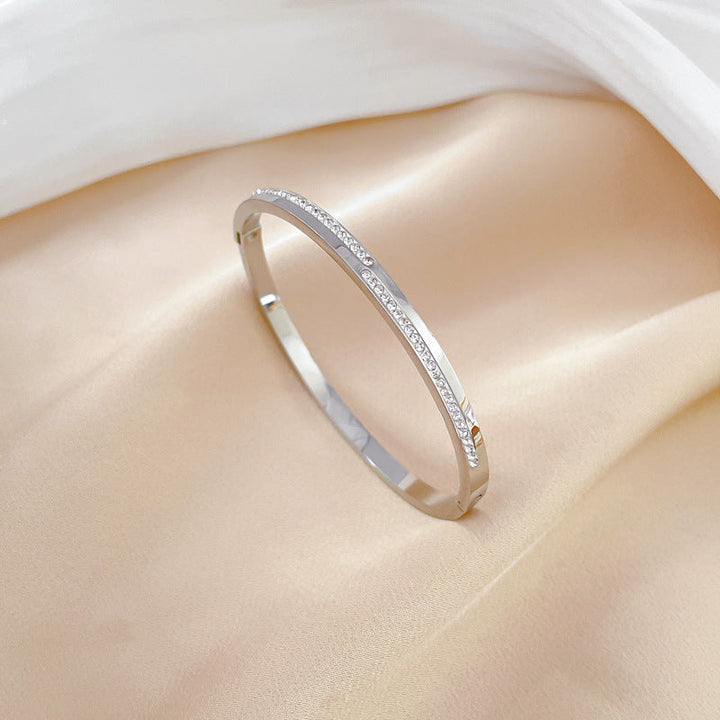 Pulsera rígida de cristal de Oro