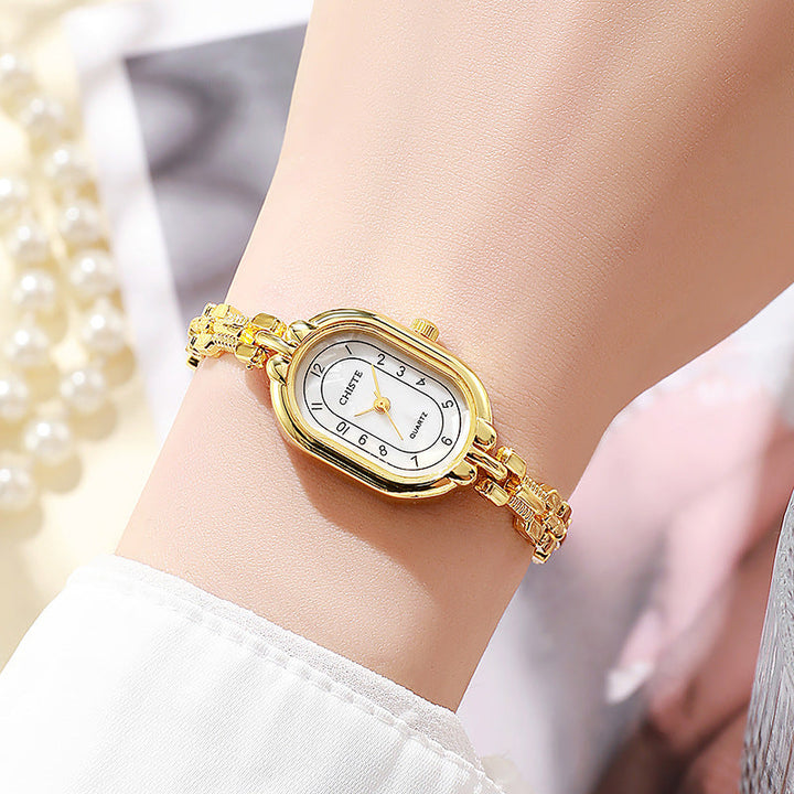 Reloj Rectangular Dorado
