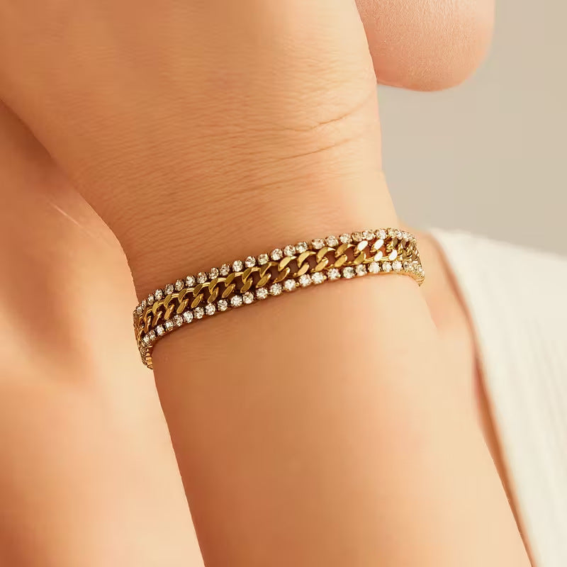 Pulsera Cadena Trenzada Gruesa