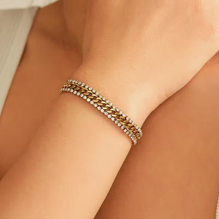 Pulsera Cadena Trenzada Gruesa