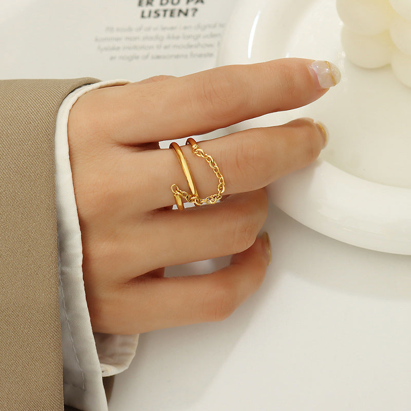 Anillo de Oro Magnifique de cadena