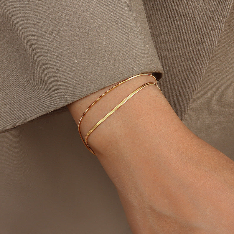 Pulsera de Oro de doble capa