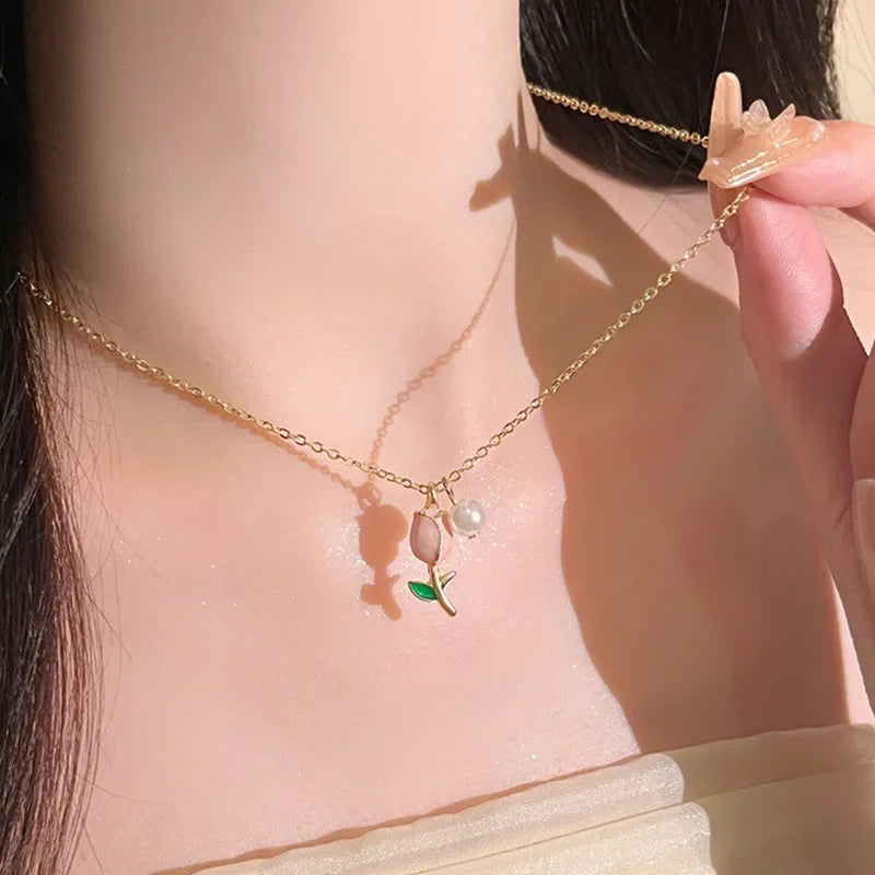 Conjunto con Tulipán y Jardín Rosa