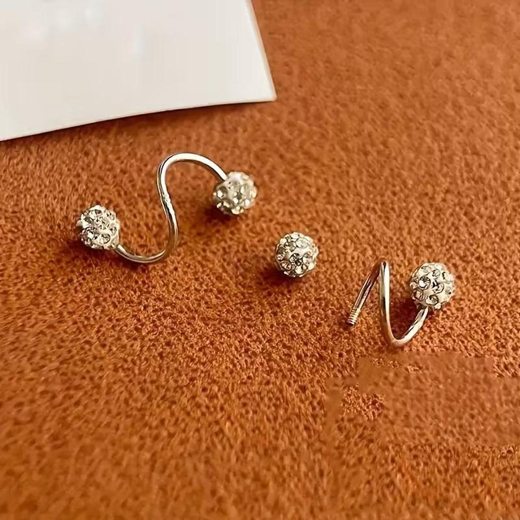 Set de Pendientes Espiral Brillantes