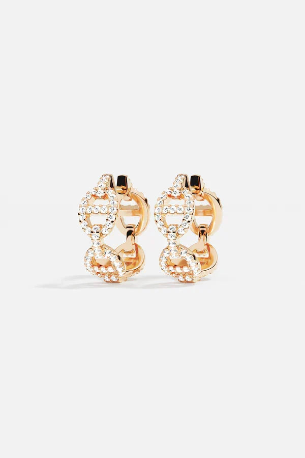 Pendientes Mini Botón Brillante