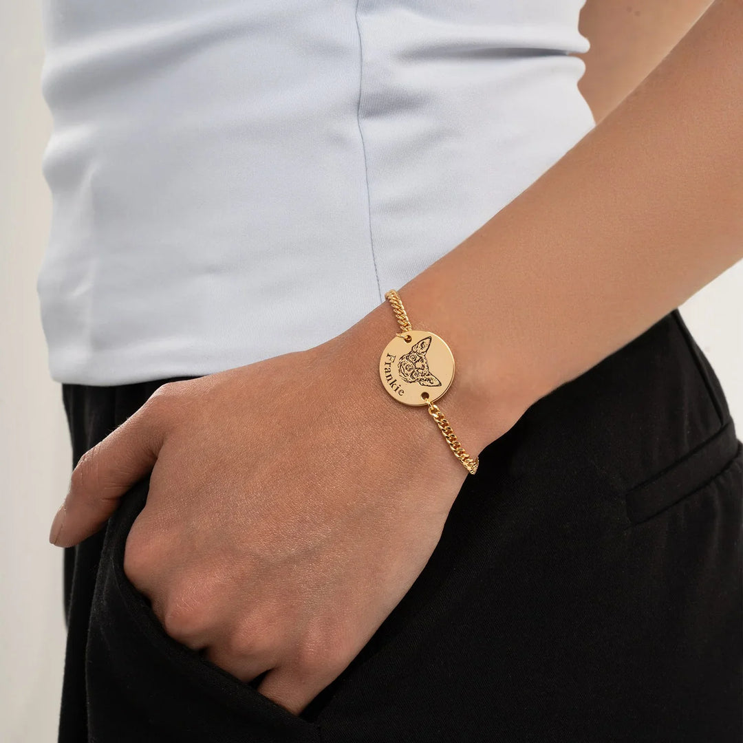 Pulsera Personalizada con Grabado de tu Mascota