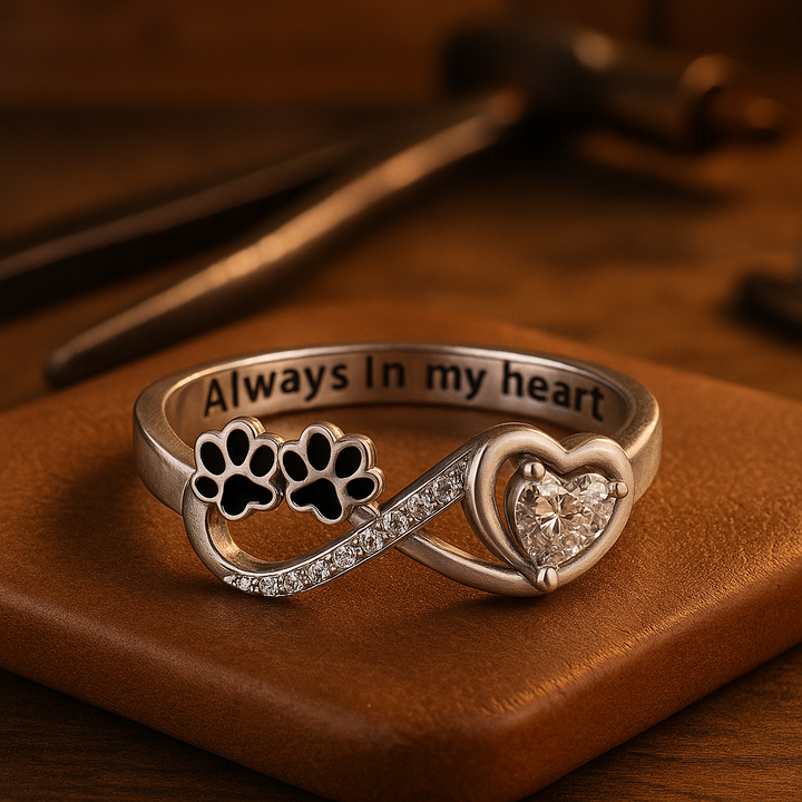 Anillo Huella Corazón Infinito