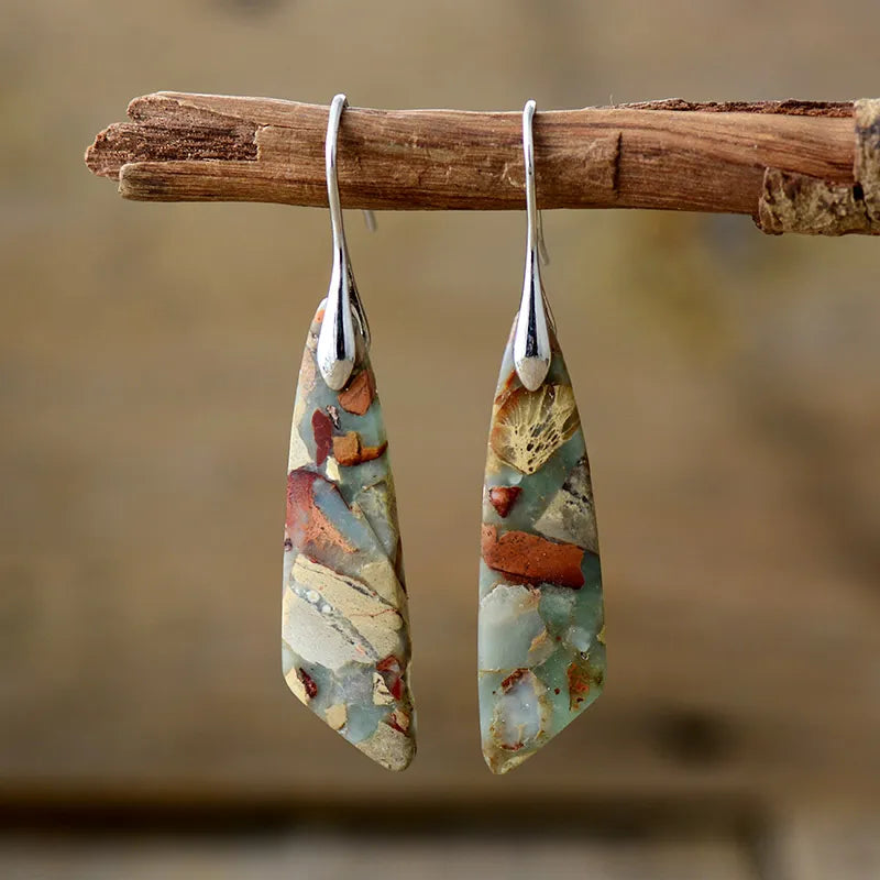 Pendientes Piedra Natural Vintage