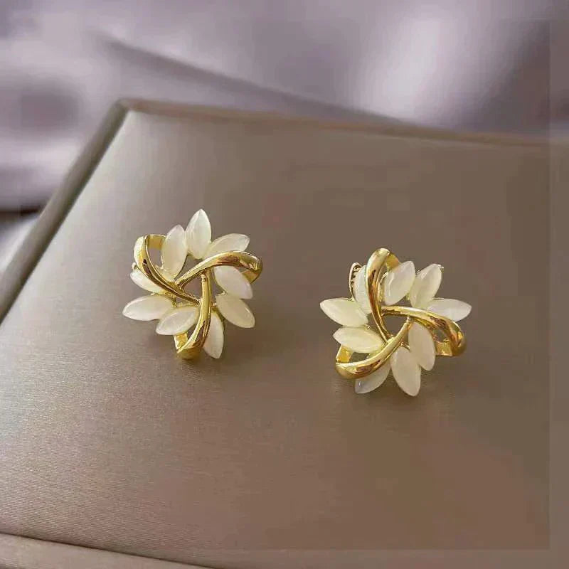 Pendientes Flor Blanca y Rosa