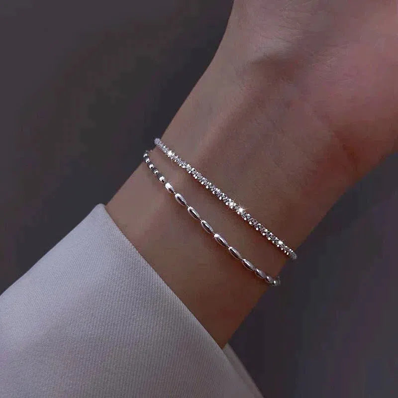 Pulsera Circonitas Plateada
