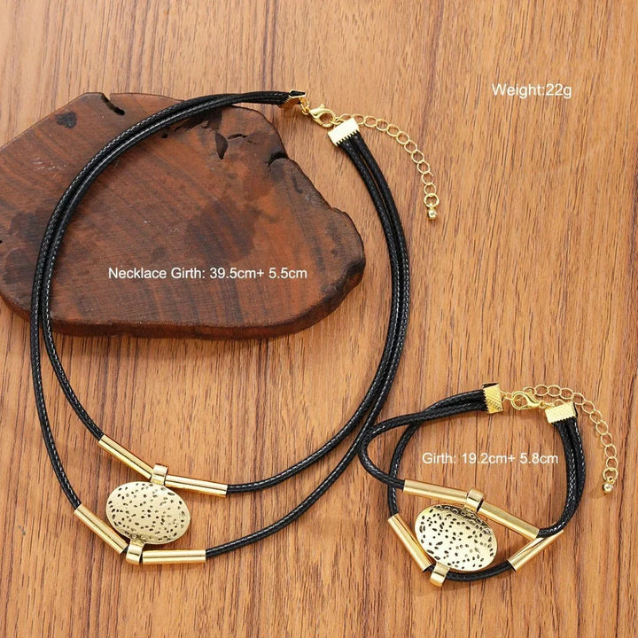 Conjunto Collar y Pulsera en Capas