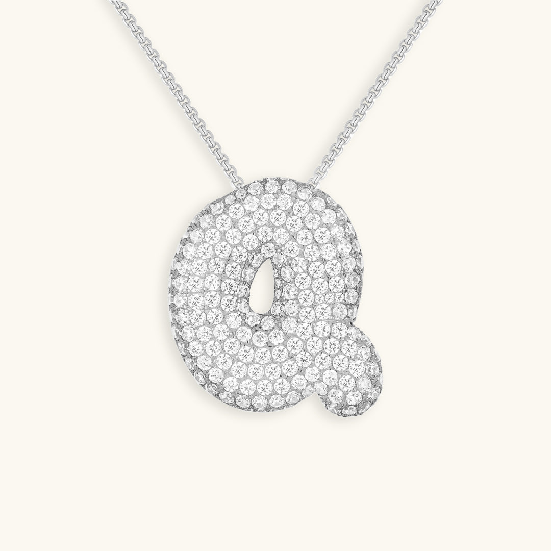 Collar de inicial con burbujas Hailey