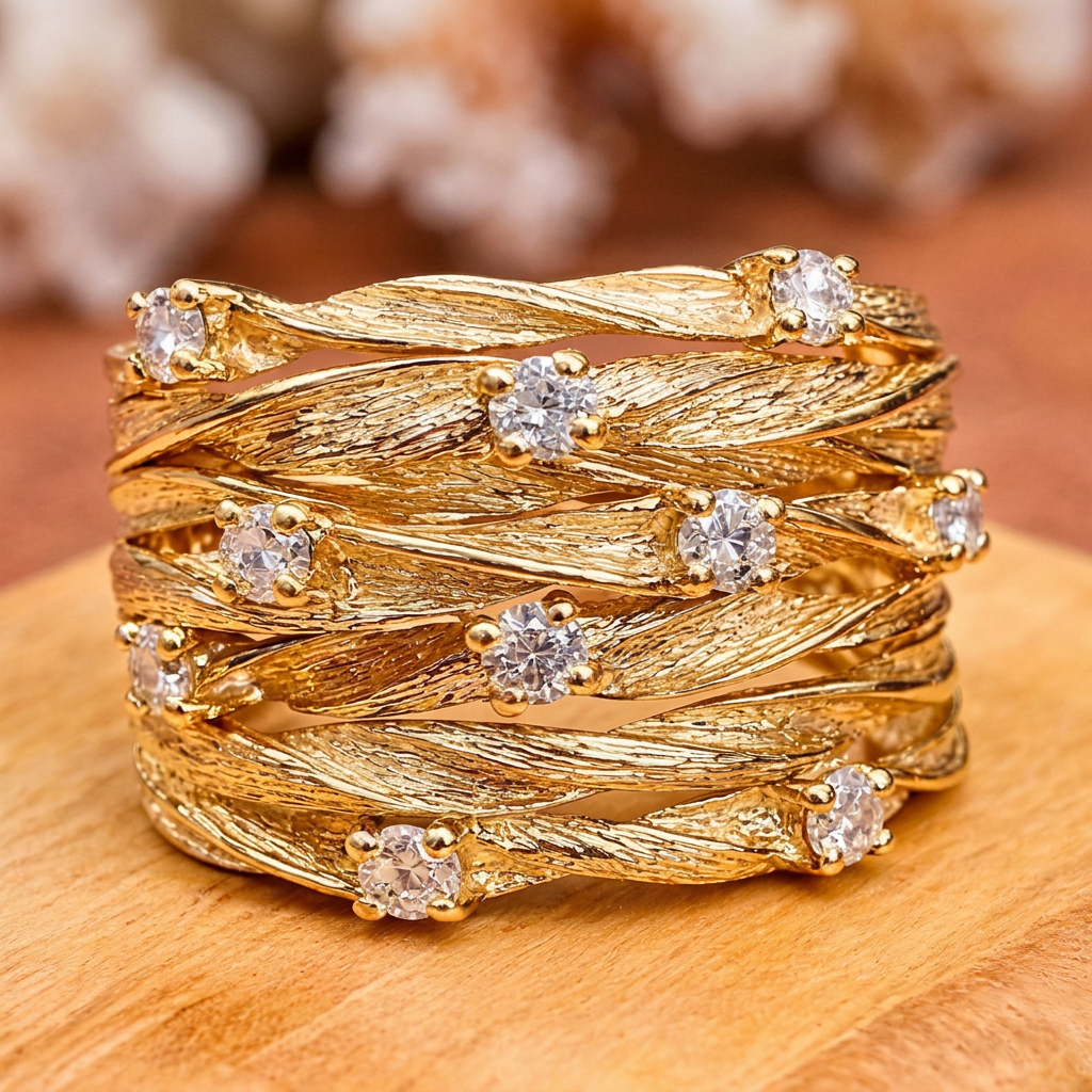 Anillo Retro Plateado