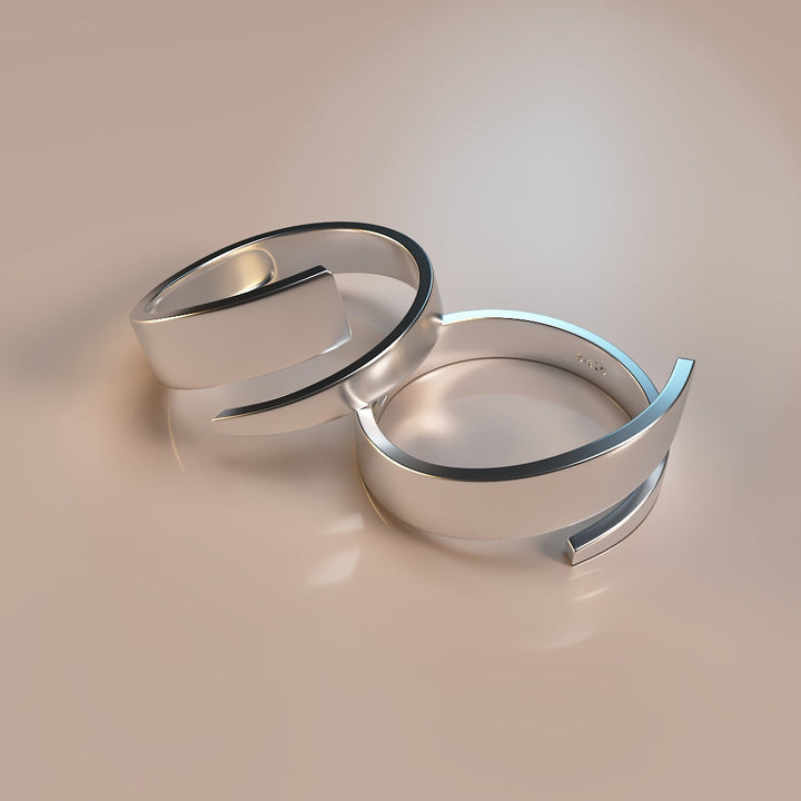 Anillo ajustable sencillo de Plata